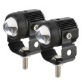 2 PCS DC9-36V / 20W / 6000K / 3000K / 2000LM Motorcycles Double Color Headlights / Fog Light