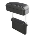 Universal Car PU Leather Wrapped Armrest Box Cushion Car Armrest Box Mat with Storage Box (Black Whi