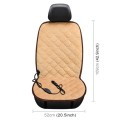 Car 12V Front Seat Heater Cushion Warmer Cover Winter Heated Warm, Single Seat (Beige)