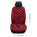 Car 24V Front Seat Heater Cushion Warmer Cover Winter Heated Warm, Single Seat (Red)