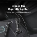 Baseus Share U+U 120W Together Fast Charge Car Charger with Cigarette Lighter Expansion Port(Grey)