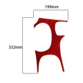 Carbon Fiber Car Gear Panel Sticker for Chevrolet Corvette C5 1998-2004, Left Drive (Red)