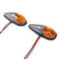 2pcs SL QGD Motorcycle 5W Turn Signal Light (Carbon Fiber Black)