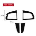 For Mazda 3 Axela 2010-2013 4 in 1 Car Steering Wheel Decorative Sticker, Left and Right Drive Unive