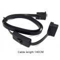 Car OBD Extended Diagnostic Tool OBD2 16PIN to DB9 Serial RS232 Cable with Switch