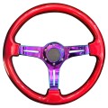 Car Colorful Modified Racing Sport Horn Button Steering Wheel, Diameter: 35cm(Red)