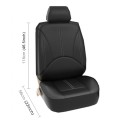 9 in 1 Universal PU Leather Four Seasons Anti-Slippery Cushion Mat Set for 5 Seat Car (Black)