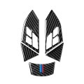 5 in 1 Car Carbon Fiber Tricolor Steering Wheel Button Decorative Sticker for BMW 5 Series E60 2004-