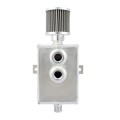 Universal Racing Aluminum Alloy Oil Catch Can with Air Filter Breather Tank, Capacity: 2L (Silver)