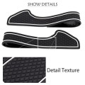 6 in 1 Car Water Cup Gate Slot Mats Silicon Anti-Slip Interior Door Pad for Tesla Model S (White)