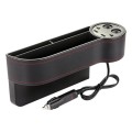Car Multi-functional Console PU Leather Box Cigarette Lighter Charging Pocket Cup Holder Seat Gap Si