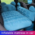 Universal Car Cartoon Travel Inflatable Mattress Air Bed Camping Back Seat Couch with Head Protector