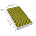 2 PCS Car Air Purifier Replacement Filter Air Conditioning Filter Activated Carbon Filter for Tesla