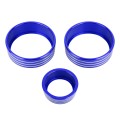 3 PCS Car Aluminum Alloy Air Conditioner Knob Case for Honda VEZEL / XR-V / Fit / GIENIA / City(Blue