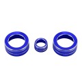 3 PCS Car Metal Air Conditioner Knob Case for Honda AVANCIER / URV (Blue)