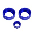 3 PCS Car Metal Air Conditioner Knob Case for Honda AVANCIER / URV (Blue)