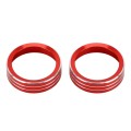 2 PCS Car Metal Air Conditioner Knob Case for Nissan X-TRAIL (Red)