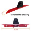 PZ466 Car Waterproof 170 Degree Brake Light View Camera + 7 inch Rearview Monitor for Ford Transit 2