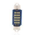 10 PCS 39mm DC12-24V / 1W / 6000K / 60LM 15LEDs SMD Car Reading Lamp Dome Light