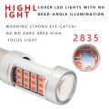 2 PCS 7443 DC12V / 2.2W Car Strobe Brake Lights with 42LEDs SMD-2835 Lamps(Red Light)