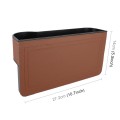 2 PCS Car Multi-functional Principal And Deputy Driver Seat Console Leather Box (Brown)