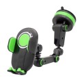 ZP-X0466 Car 360 Degree Rotating Telescopic Folding Round Suction Cup Mobile Phone Holder(Green)