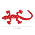 Gecko Shape Metal Car Decorative Sticker (Red)