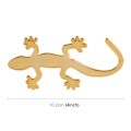 Gecko Shape Metal Car Luminous Decorative Sticker (Gold)