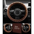 Car Universal Short Plush Warm Anti-skid Steering Wheel Cover, Adaptation Steering Wheel Diameter: 3