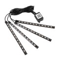 4 in 1 Universal Car USB 8-color APP Control LED Atmosphere Light Decorative Lamp, with 12LEDs Lamps