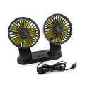 F404 Car Center Console USB Dual-head Electric Cooling Fan with Aromatherapy
