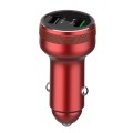 Dual USB 66W Car Flash Charger for OPPO / Huawei (Red)
