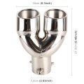 Universal Car Styling Stainless Steel Elbow Exhaust Tail Muffler Tip Pipe, Inside Diameter: 7.2cm (S