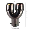 Universal Car Styling Stainless Steel Elbow Exhaust Tail Muffler Tip Pipe, Inside Diameter: 6cm (Gre