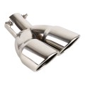 Universal Car Styling Stainless Steel Elbow Exhaust Tail Muffler Tip Pipe, Inside Diameter: 6cm (Sil