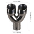 Universal Car Styling Stainless Steel Straight Exhaust Tail Muffler Tip Pipe, Inside Diameter: 6cm (
