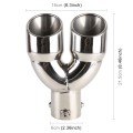 Universal Car Styling Stainless Steel Straight Exhaust Tail Muffler Tip Pipe, Inside Diameter: 6cm(S