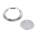 Car Engine Start Key Push Button Ring Trim Sticker Decoration for Ford F150 (Silver)