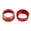 2 PCS Car Metal Air Conditioner Knob Case for Toyota Corolla / Levin / Allion / Yaris 2019-2021 (Red