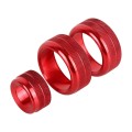 3 PCS Car Metal Air Conditioner Knob Case for BMW X1 / X2 / GT (Red)