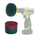 11 in 1 4 inch Sticky Disc Scouring Pad Floor Wall Window Glass Cleaning Descaling Electric Drill Br