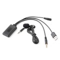 Car AUX Music + MIC Bluetooth Phone Cable, Cable Length: 1.5m