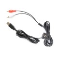 Car Universal Modified USB AUX Extension Cable USB+2RCA Lotus Male Switch Holder for Alpine / Pionee