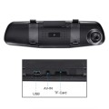 4.5 inch Car Rearview Mirror HD 1080P Single Recording Driving Recorder DVR Support Motion Detection