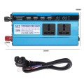 Carmaer 48V to 220V 1200W Double Socket Car Double Digital Display Inverter Household Power Converte