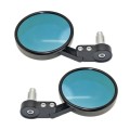 SF-158 Motorcycle Round Blue Glass Adjustable Rearview Mirror Handle Reflective Mirror