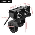 ZH-1583A1 External Waterproof Double Lamp Bead LED Headlight Square Dragon Button Type