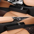 1 Pair Car Multi-functional Seat Crevice USB Storage Box(Black)