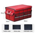 Car Trunk Foldable Storage Box, Capacity: 66L (Red)