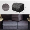 Car Trunk Foldable Storage Box, Checkered Middle Size: 40 x 32 x 30cm (Black Red)